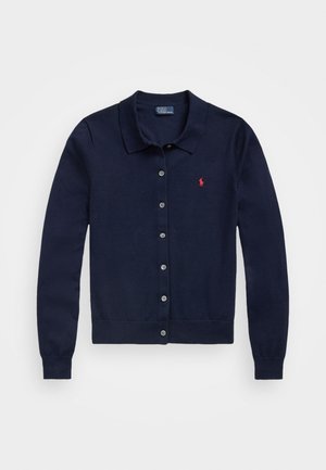 Polo Ralph Lauren PIMA COTTON LONG SLEEVE CARDIGAN - Cardigan - hunter navy