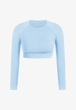Smilodox CROP LONGSLEEVE MAYSA - T-shirt à manches longues - hellblau