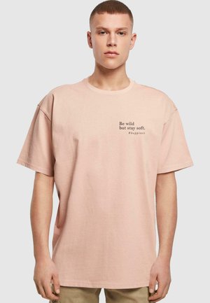 Merchcode HAPPINES HEAVY TEE - T-shirts med print - amber
