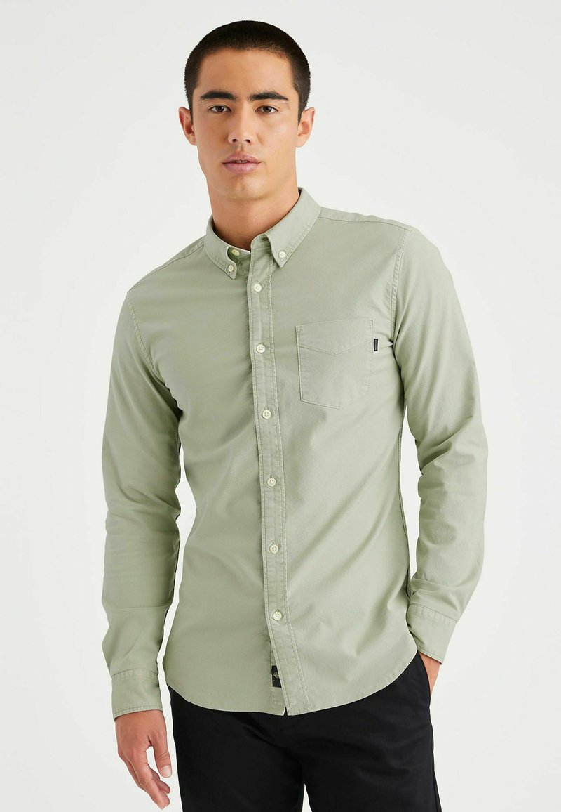 DOCKERS STRETCH OXFORD - Camicia - lint dyed light green