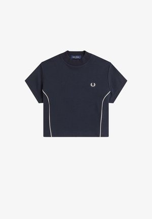 Fred Perry, PIPED SEAMS - Print T-shirt - navy