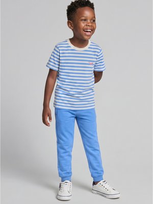 TOM TAILOR, TOM TAILOR T-SHIRT T-SHIRT MIT STREIFENMUSTER - T-Shirt print - mid blue off white stripe