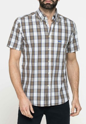 Carrera Jeans PATTERNED SHIRT SHORT SLEEVE - Camicia - verde blu grigio bianco a scacchi