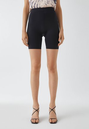 Black seamless cycling shorts - Šortky - mottled black