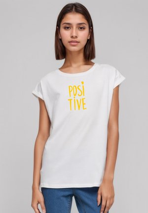 CLASSIC ROLL UP POSI - T-Shirt print - white