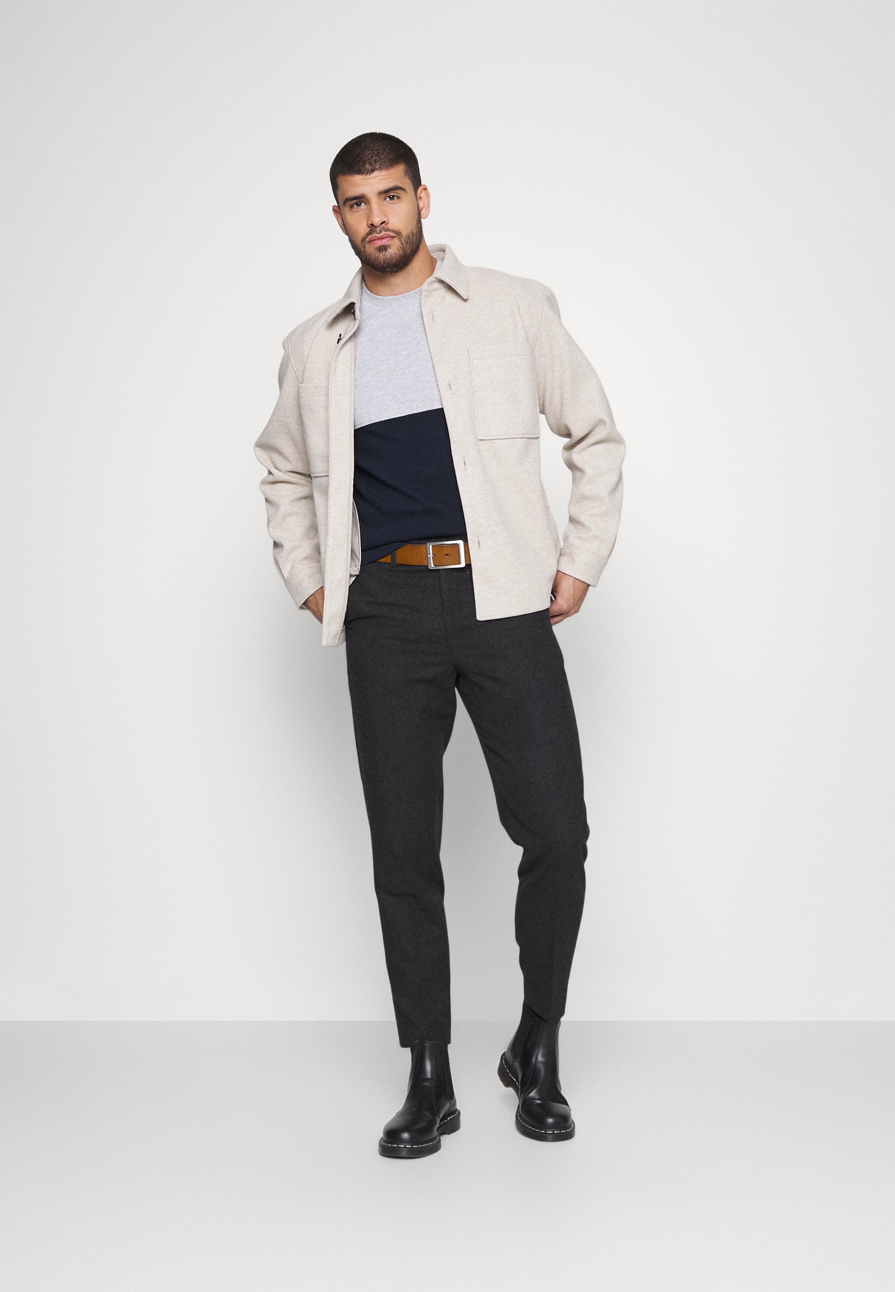 denim shirt with jacket