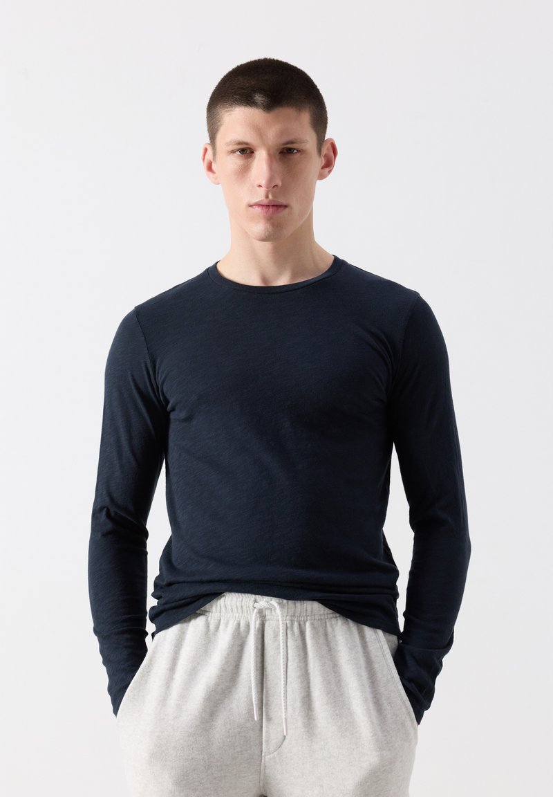 Maglia a manica lunga da uomo con stampa New York - T-shirt casual con scollo tondo classico | Top urbano da tempo libero per la vita quotidiana, S