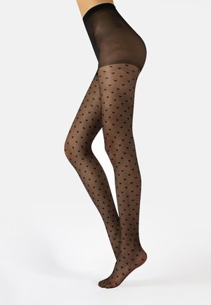 SHEER HEARTS PATTERN 20 DEN - Strumpfhose - black