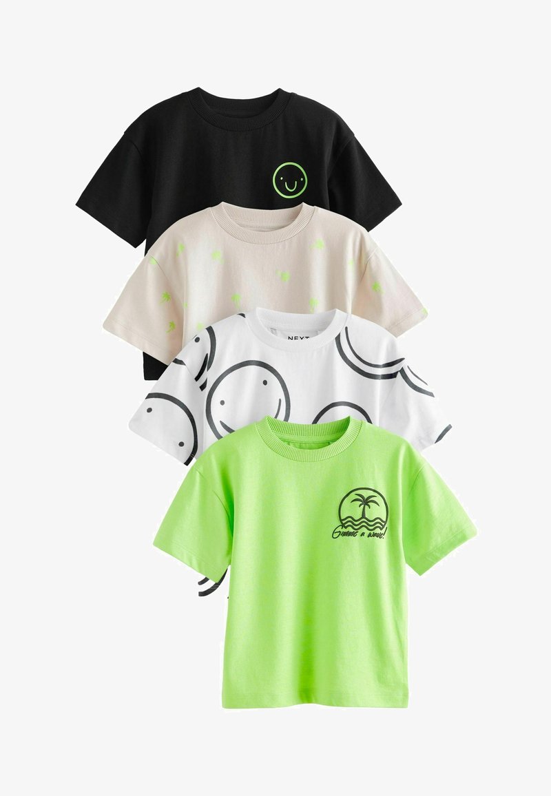 Next CHARACTER SHORT SLEEVES 4 PACK STANDARD - Trükipildiga T-särk - black green