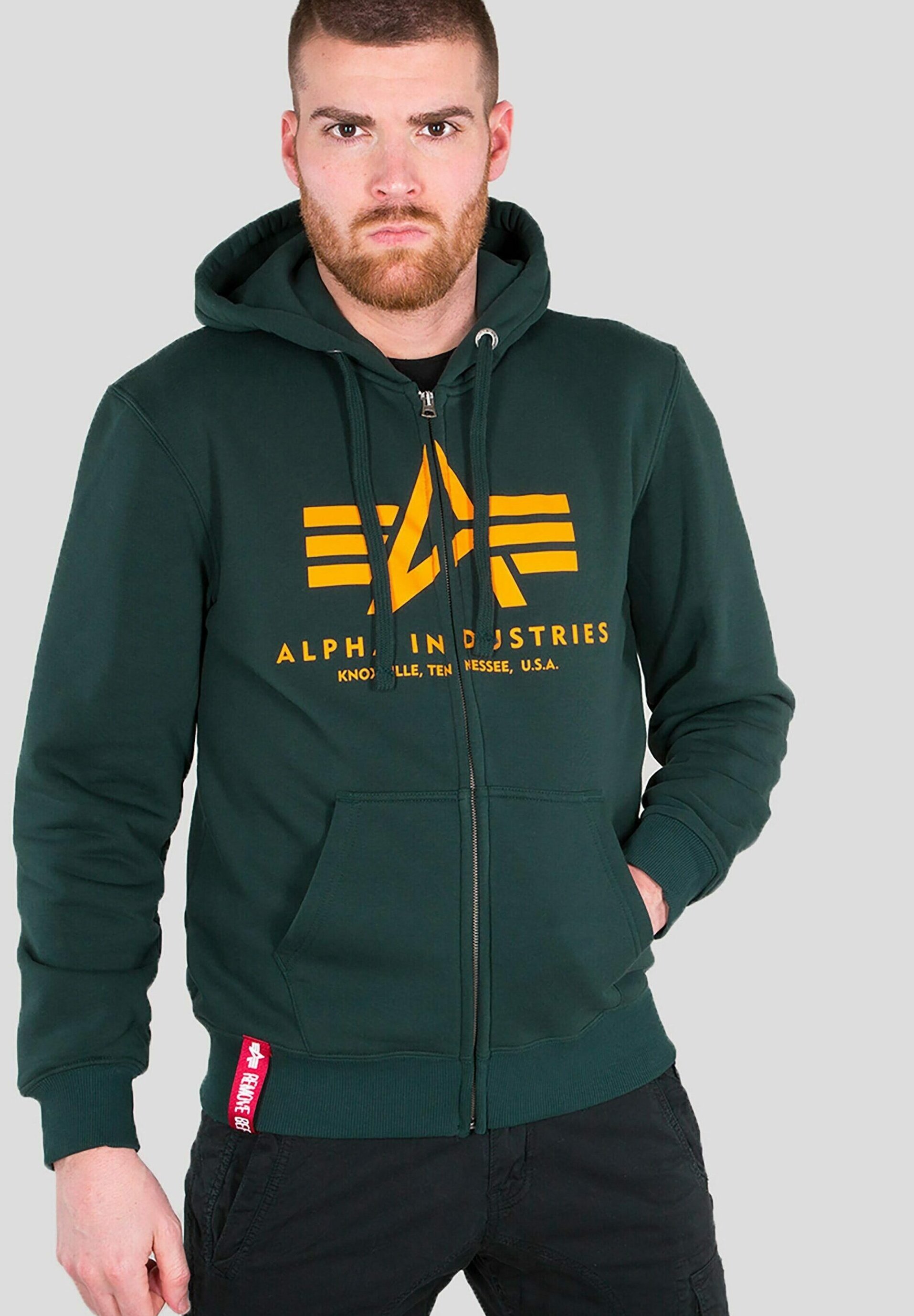 Sweatjacke Alpha Industries Schwarzer Pulli Alpha Industries