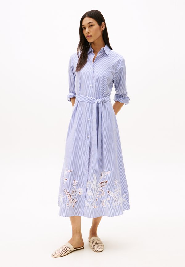 BRODERIE ANGLAISE SHIRT DRESS - Blusenkleid