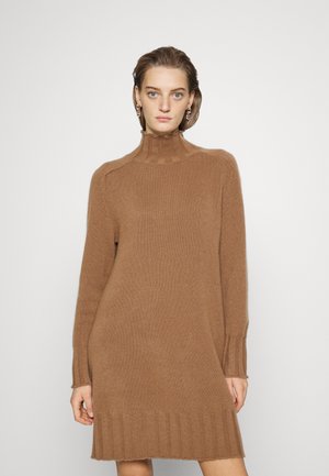 DRESS HIGHNECK - Pleten aty - roasted almond