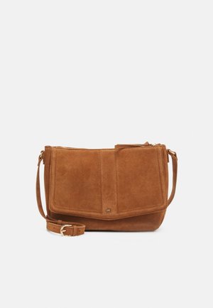 LEATHER - Schoudertas - cognac