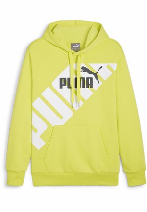 Puma POWER GRAPHIC - Mikina s kapucňou - lime sheen