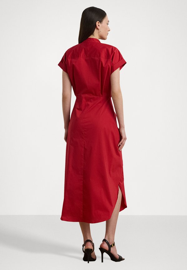 Tie Front Cotton Blend Shirtdress - Shirt dress4