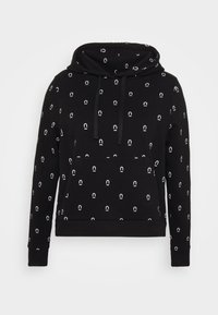 NU-IN ICON REPEAT FRONT POCKET HOODIE - Camisola - black