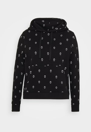 ICON REPEAT FRONT POCKET HOODIE - Camisola - black