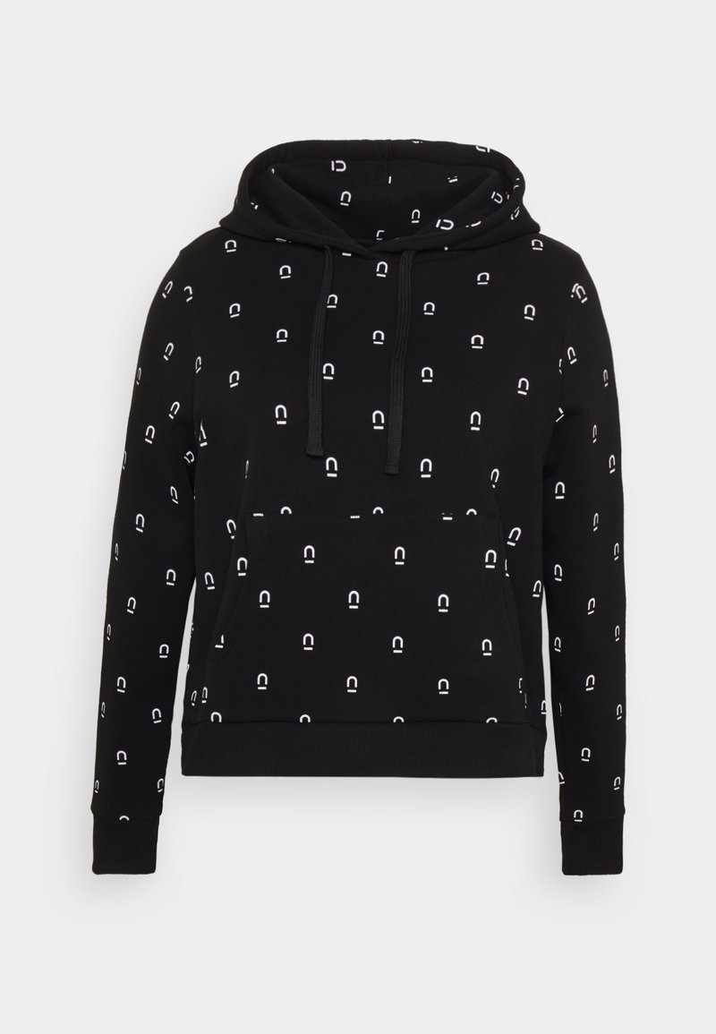 NU-IN ICON REPEAT FRONT POCKET HOODIE - Camisola - black