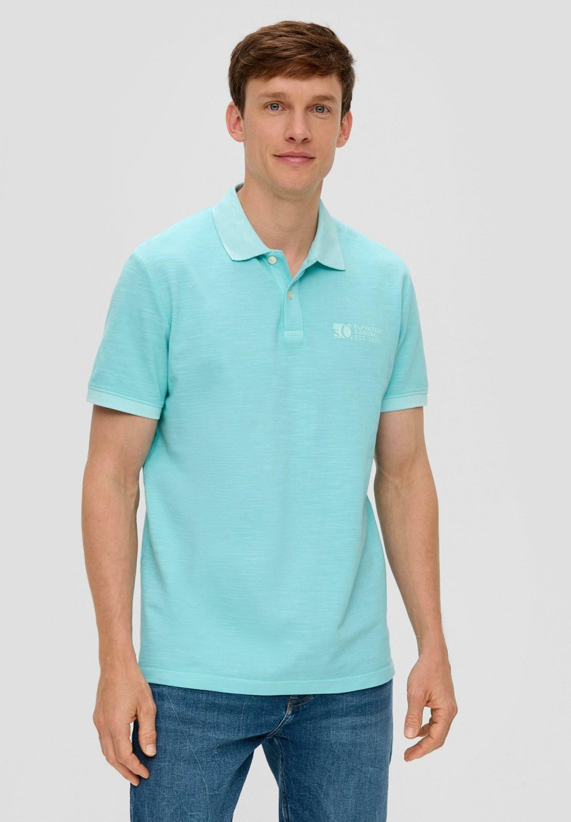 s.Oliver MIT LOGO-PRINT - Poloshirt - ozeangrün