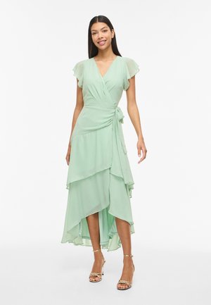 VILA VIURA WRAP ANKLE DRESS - Maxi ruha - smoke green