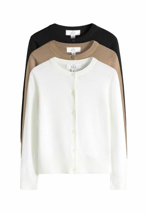 REGULAR FIT - 3 PACK  - Chaqueta de punto - black cream