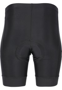 Svarta cykelshorts i mjukt, lätt tyg. Har en vadderad sittdel och en åtsittande passform, med platta sömmar och elastiska muddar.