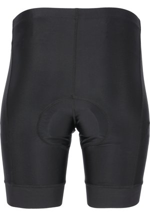 Svarta cykelshorts i mjukt, lätt tyg. Har en vadderad sittdel och en åtsittande passform, med platta sömmar och elastiska muddar.