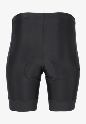Svarta cykelshorts i mjukt, lätt tyg. Har en vadderad sittdel och en åtsittande passform, med platta sömmar och elastiska muddar.