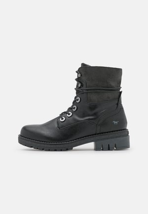 Lace-up ankle boots - schwarz