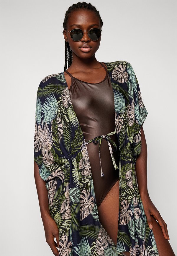 PRINTED SHORT KIMONO  - Beach accessory - orange3