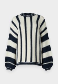 MIX STRIPE - Jumper - dark night navy/ivory
