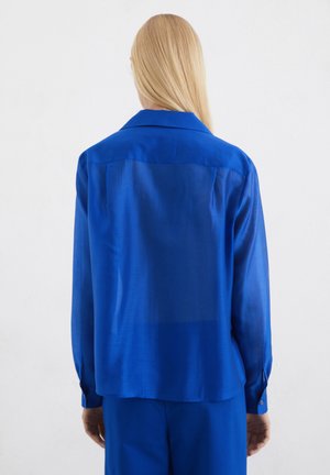 Hemdbluse - shiny blue