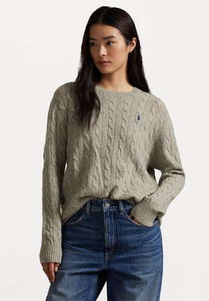 CABLE WOOL CASHMERE CREWNECK SWEATER - Maglione - light vintage heather