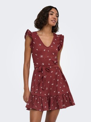 ONLY KLEID ONLHILLARY KURZES KLEID - Robe de jour - spiced apple