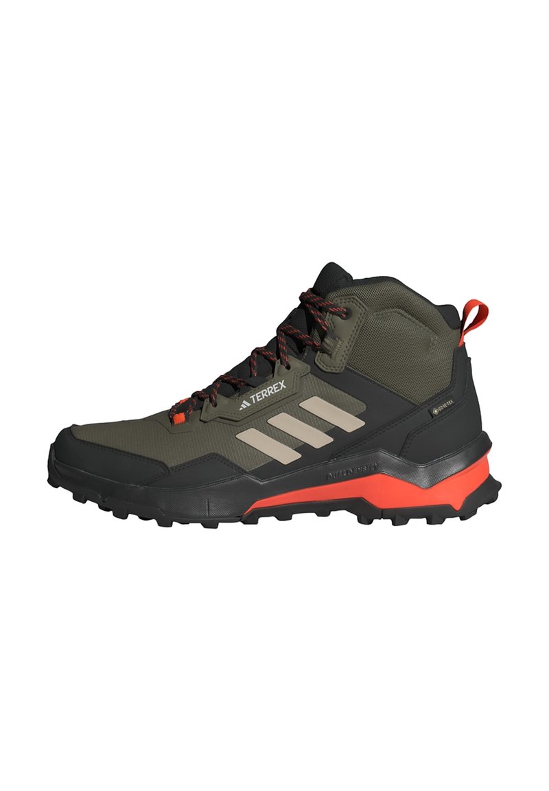 Adidas Terrex AX4 MID GORE-TEX® HIKING - Pārgājienu apavi - olive strata/wonder beige/core black