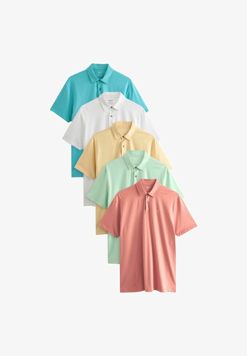 Next 5 PACK STANDARD - Poloshirt - white blue green yellow red