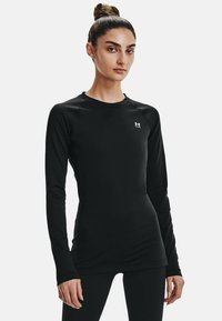 Under Armour - AUTHENTICS CREW - Longsleeve - black/white Miniatuurafbeelding 1