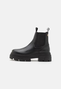 COMBAT LOW CHELSEA - Enkellaarsjes met plateauzool - black