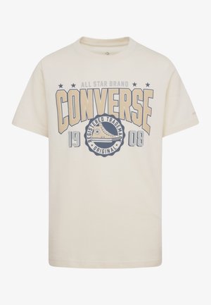 COLLEGIATE CREST TEE - Tričko s potlačou - natural ivory