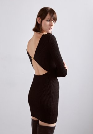 GCDS DEGRADE CLIP DRESS - Φόρεμα-πουλόβερ - black