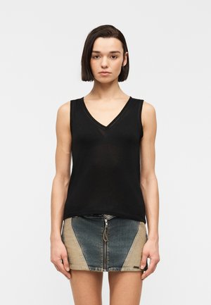 Vero Moda VMGINA LACE TANK TOP JRS NOOS - Felső - black