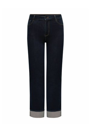 ONLY Carmakoma, WIDE-FIT JEANS CARWILLY HIGH WAIST STRAIGHT FIT JEANS - Wide Leg - dark blue denim