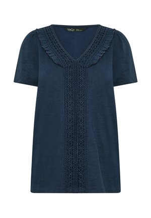 M&Co, PETITE TOPS - Camiseta estampada - navy