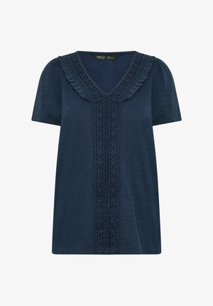 M&Co, PETITE TOPS - Print T-shirt - navy