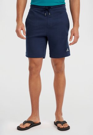 Marineblauwe shorts met een elastische tailleband, trekkoord, zijzakken en logodetail. Gemaakt van zachte, comfortabele stof.