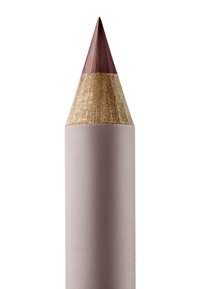 Brown color pencil with a pointed tip, featuring a light brown wooden core and smooth, pale pink paper barrel.