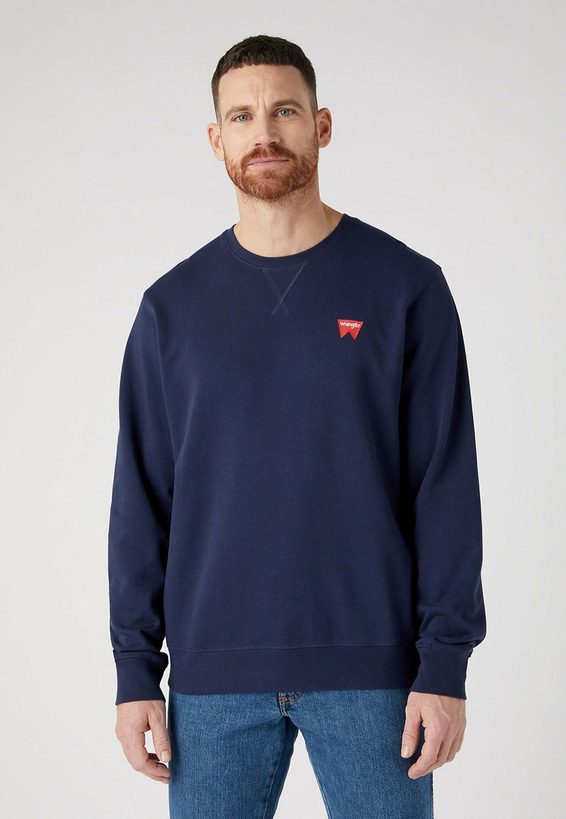 Wrangler SIGN OFF CREW - Felpa - real navy