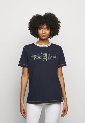 Print T-shirt - dark blue
