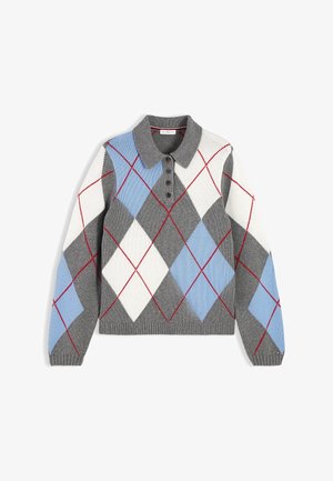Tommy Hilfiger, ARGYLE - Striktrøje - medium grey heather