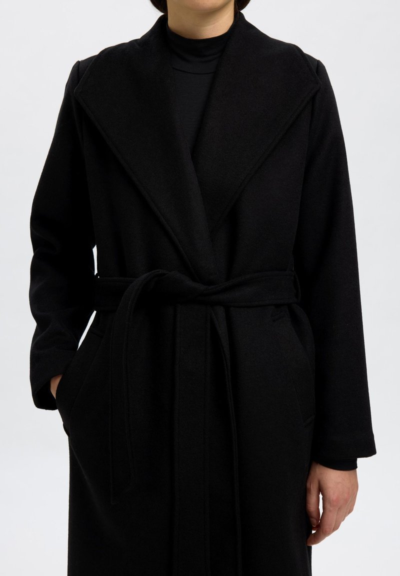 Selected Femme SLFROSA SHORT WOOL COAT B - Cappotto Classico Sandshellmelange Se521u09a A11